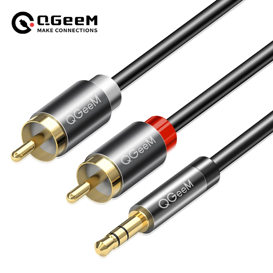 Home Cinema Tv - Cable RCA QGeeM 2RCA a 3.5mm,