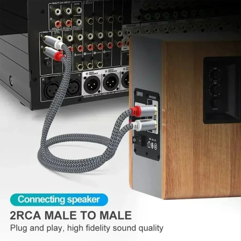 Cables estéreo de 2 RCA a 2 RC - Home Cinema Tv reseña y precio