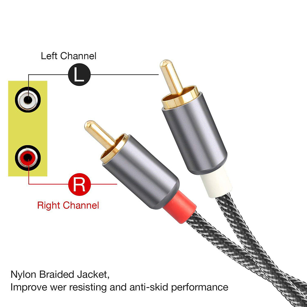 Cable de Audio de 2RCA a 2 RCA - Home Cinema Tv reseña y precio